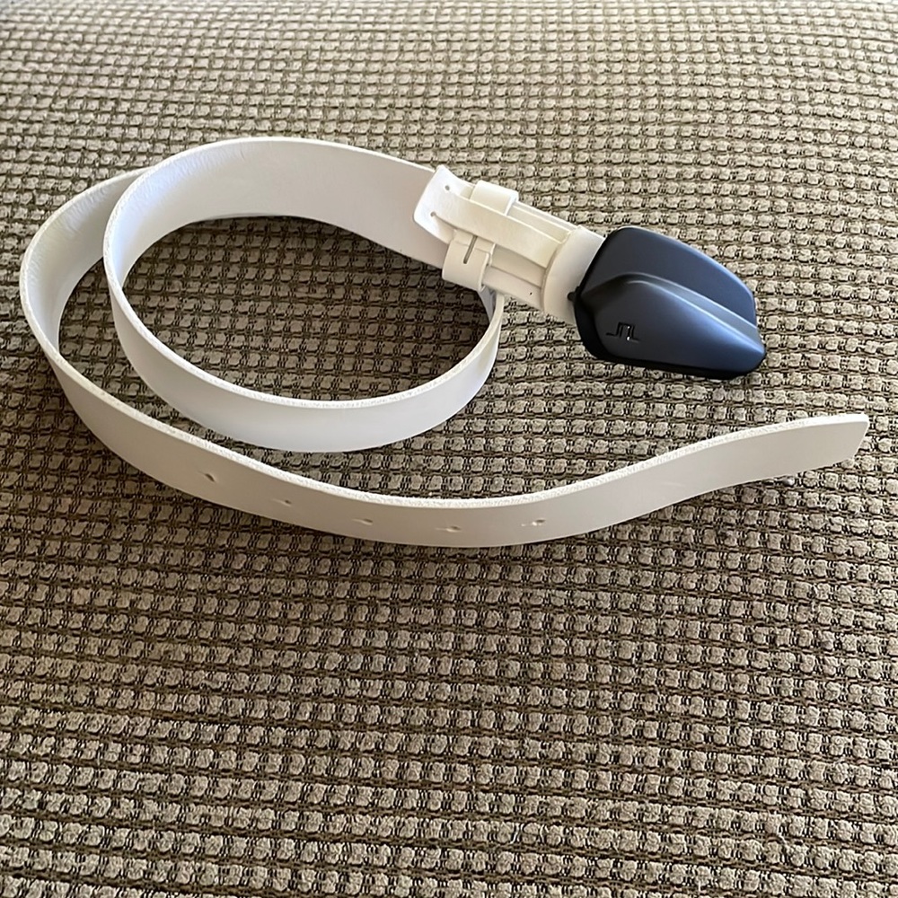 J. Lindeberg white belt (sz 34)